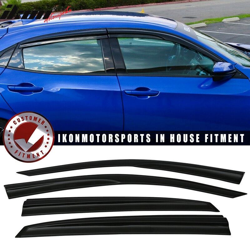 Honda Civic Hatchback Mugen D Style Acrylic Window Visors Pc Set