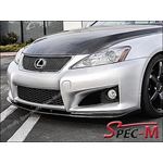 L Style Carbon Fiber Front Bumper Add-On Lip For 2