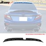 Ikonmotorsports 22-24 Subaru WRX D2 Style Gloss Black Rear Roof Window Spoiler W/Shark Fins