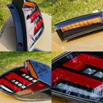 VLand LED Taillights - Honda Civic 16-21 w/ Sequential Turn Signals 5dr Hatch - Clear / MUGEN STYLE