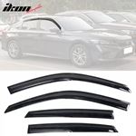 22-25 Honda Civic Sedan Mugen Style Window Visors Acrylic Air Deflector 4Pc