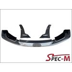 L Style Carbon Fiber Front Bumper Splitter Lip 3PC