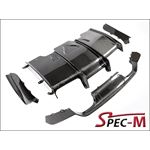 PSM Style Carbon Fiber Rear Bumper Diffuser (4pcs)