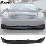 IkonMotorsports 06-07 Infiniti G35 Coupe 2Dr Sport G Style Front Bumper Lip Spoiler - PU