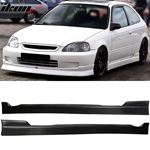 96-00 Honda Civic CS Style Side Skirts Extension Rocker Panel Unpainted PU