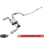 3025-32024,AWE, Tuning ,Ford ,Focus ,RS, SwitchPath, Cat-back, Exhaust ,- Chrome, Silver Tips,(Inclu