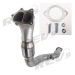 Rev9,Subaru,WRX,STI,08+,08-14,WRX,EJ20,EJ25,3",Divided,Bell,Mouth,Turbo,Downpipe,with,High,Flow,Cat