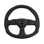 NRG, Reinforced, Steering, Wheel, 320mm Horizontal, 330mm Vertical, Leather, Black, Stitching, steer