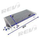 Rev9 Spec R FMIC Aluminum Front Mount Intercooler 3" inlet/outlet 30.5x12x4 800h