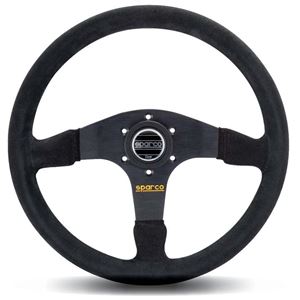 Spec-D Tuning SW-103 340Mm JDM Racing Sport Aluminum Steering Wheel W/Black PVC Leather+Stitching 