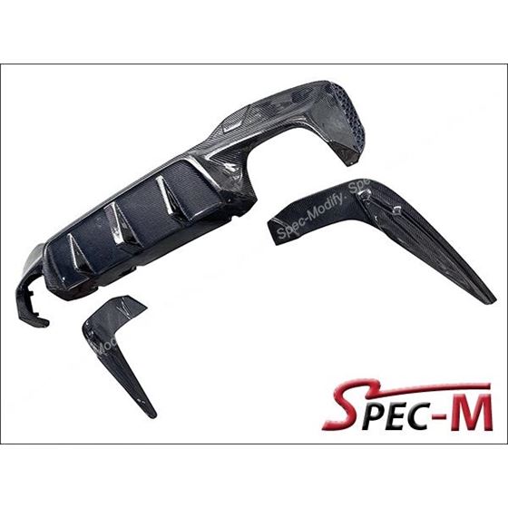 3D Style Carbon Fiber Rear Bumper Diffuser For 201