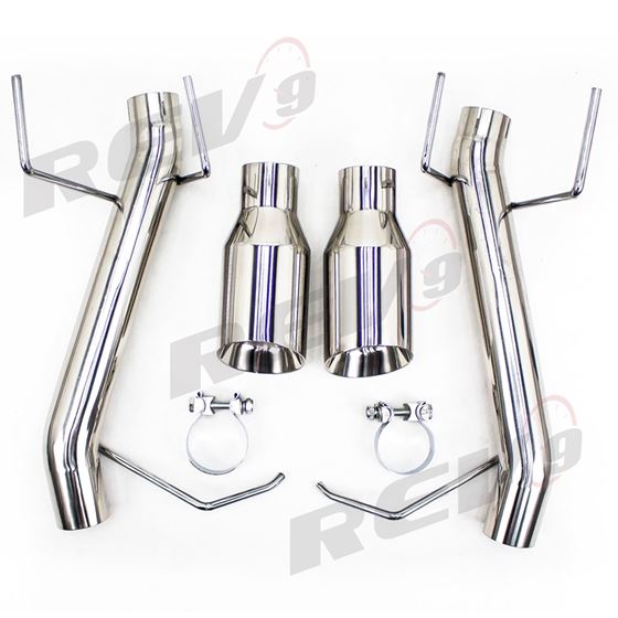 Ford Mustang 11-14 V6, 2.5" Axle Back FlowMaxx Exhaust Kit, Straight Muffler