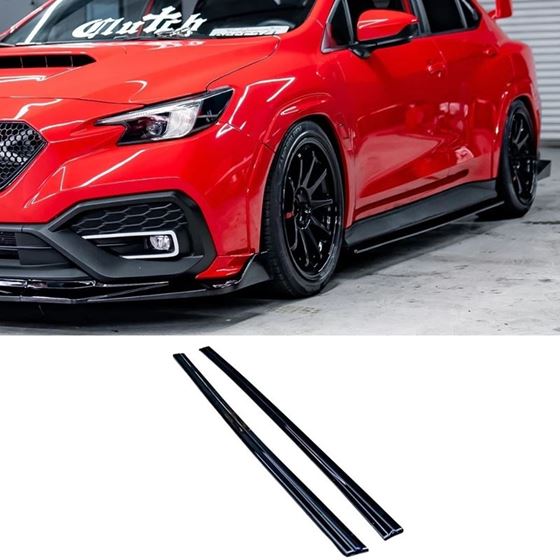 Aeroflow Dynamics 2022+ Subaru WRX S Style Side Skirt Extension - Gloss Black