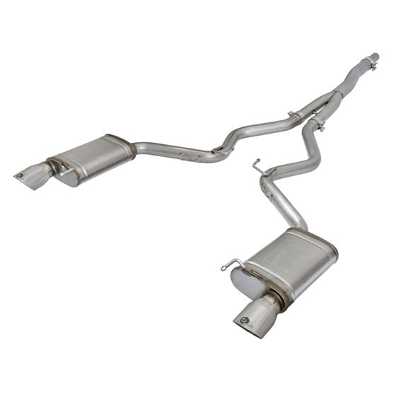 AFE,MACHFORCE,XP,EXHAUSTS,CAT,BACK,SS,304,EXH,POLISHED,TIPS,15-16,FORD,MUSTANG,ECOBOOST,2.3L,T