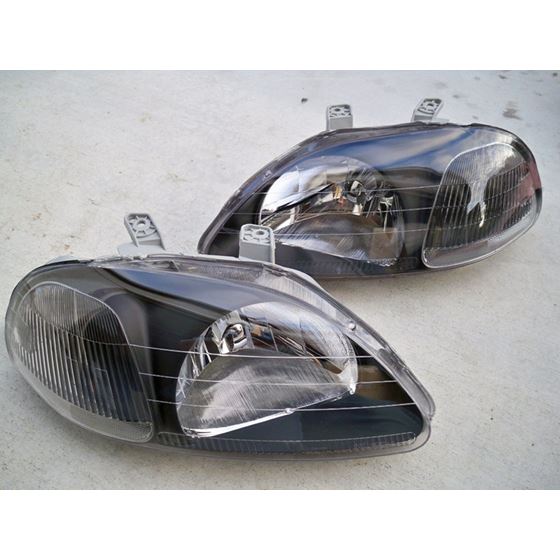 Headlight,Honda,Civic,99-00,2D,3D,4D,BLACK,JDM,HOUSING