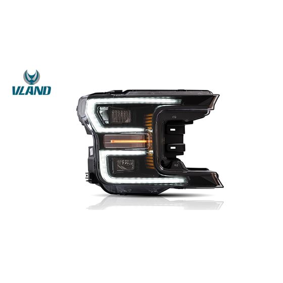 Vland,Black,Headlights,For,2018+,Ford,F150