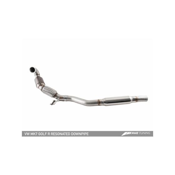 AWE Tuning Performance Downpipe - Resonated - MK7 Golf R / 8V S3
