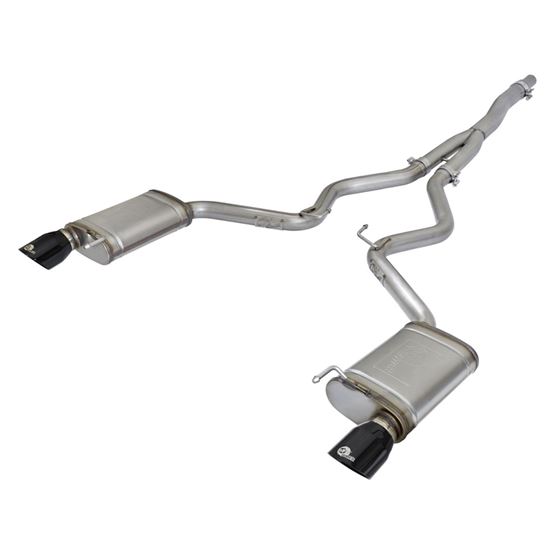 AFE,MACHFORCE,XP,EXHAUSTS,CAT,BACK,SS-304,EXH,BLACK,TIPS,15-16,FORD,MUSTANG,ECOBOOST,2.3L,T