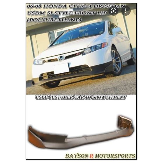 BAYSON R MUGEN SI STYLE FRONT LIP HONDA CIVIC SDEAN 06-08