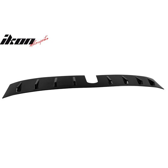 Ikonmotorsports 22-24 Subaru WRX D2 Style Gloss Black Rear Roof Window Spoiler W/Shark Fins