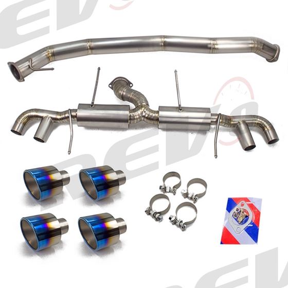 Catback, Exhaust, Titanium, 90MM, Mid, Pipe, Nissan, GTR, 2009-17, R35