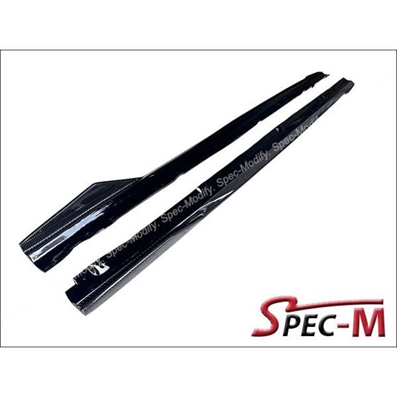 V Style Carbon Fiber Side Skirts Extension Lip For