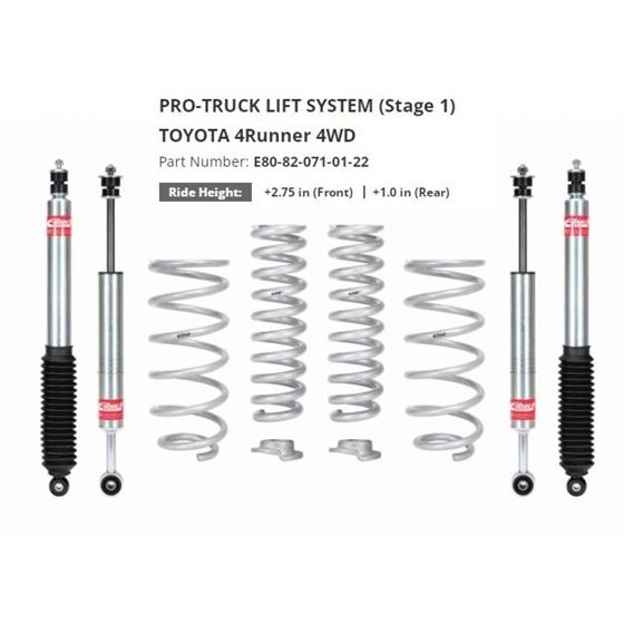 Eibach Pro Truck Front and Rear Suspension Lift Kit for 2010-2018 Toyota 4Runner
