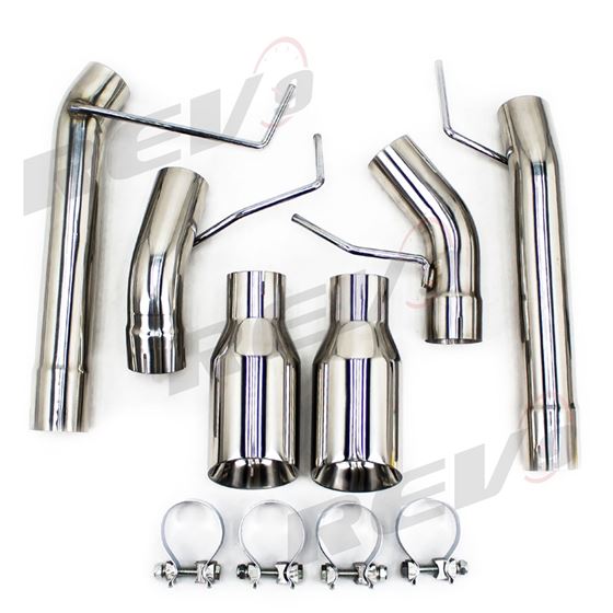 Ford Mustang 05-10 V8 GT / GT500 2.5" Dual Axle Back FlowMaxx Exhaust, Straight Pipe