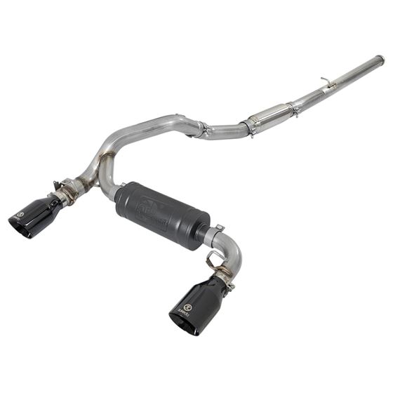 AFE,TAKEDA,3IN,304,SS,CAT,BACK,EXHAUST,SYSTEM,BLACK,TIPS,16-18,FORD,FOCUS,RS,I4,2.3L,T