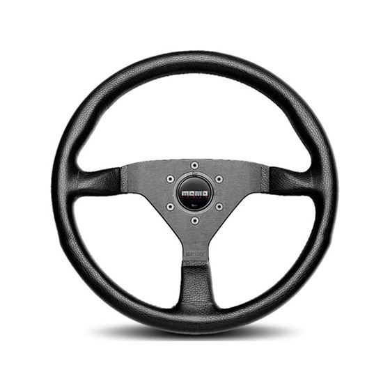 MOMO Monte Carlo 320mm Black Leather Black Horn Steering Wheel