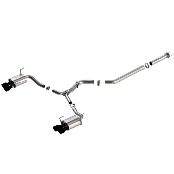 Borla 15-19 Subaru WRX/STI 2.5L Turbo 3in S-Type Catback Exhaust - 2.5in Black Chrome Tips