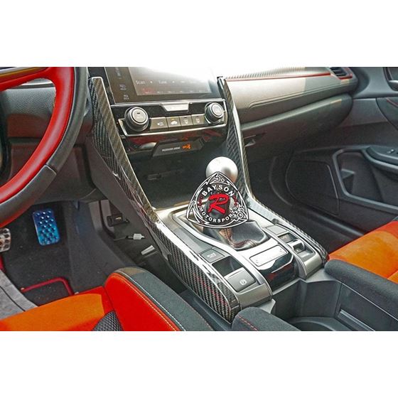Bayson,R,Center,Console,Side,Panel,Dry,Carbon,Gloss,For,2016-2021,Honda,Civic,2017-2021,Type,R,FK8
