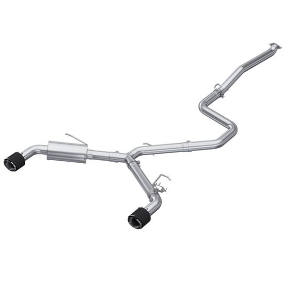 MBRP,22-23,Hyundai,Elantra,N,2.0L,Turbo,T304,5in,OD,CF,Tips,Dual,Outlet,3in,Cat,Back,Exhaust