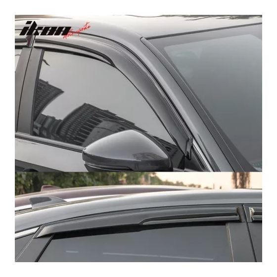 22-25 Honda Civic Sedan Mugen Style Window Visors Acrylic Air Deflector 4Pc