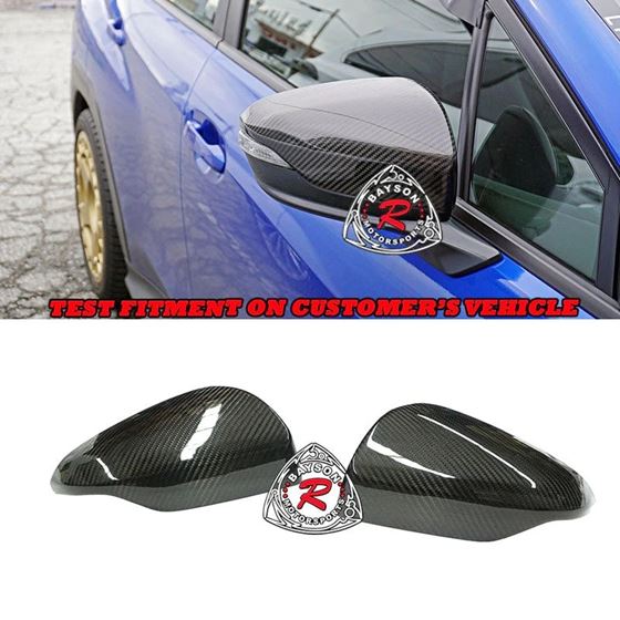 BaysonR,Side,Mirror,Covers,Dry,Carbon,Fiber,For,2022+,Subaru,WRX,With,Side,Marker
