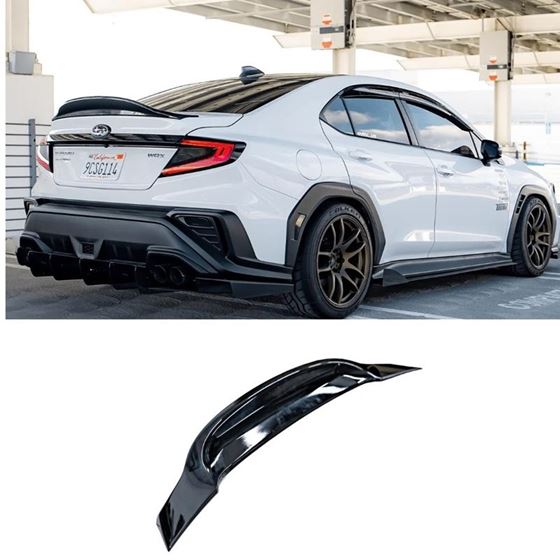 Aeroflow,Dynamics,2022+,Subaru,WRX,V3,Kogeki,Duckbill,Spoiler,Crystal,Black,Silica