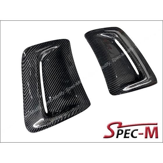 Carbon Fiber Front Bumper Vent Cover For 2012-2014