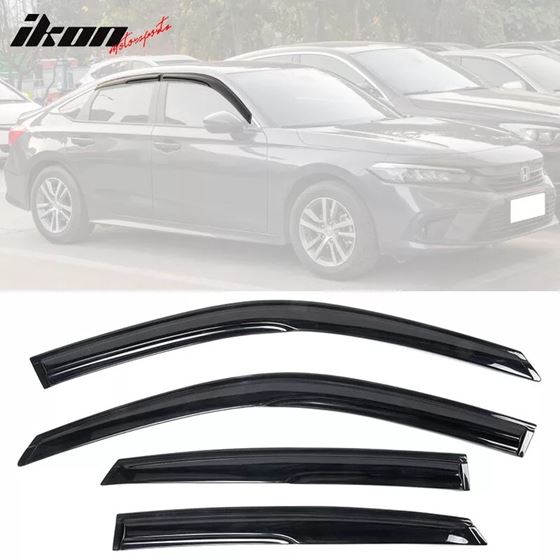 22-25 Honda Civic Sedan Mugen Style Window Visors Acrylic Air Deflector 4Pc