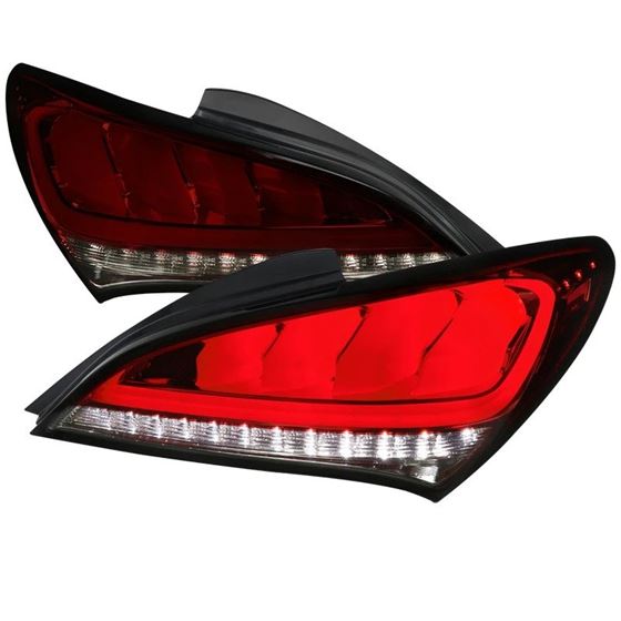 2010-2016,HYUNDAI,GENESIS,COUPE,SEQUENTIAL,LED,TAIL,LIGHTS,RED,SMOKE