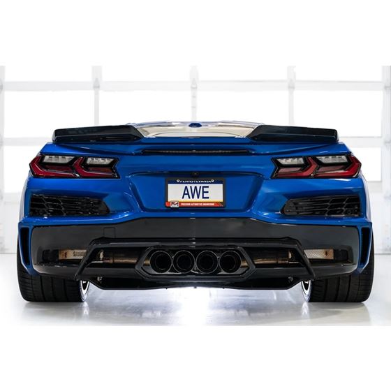 AWE 2023+ C8 Corvette Z06 SwitchPath Cat-Back Exhaust - Diamond Black Tips