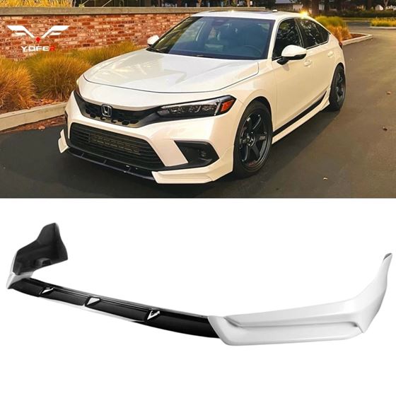 2022-2024 HONDA CIVIC SEDAN YOFER V1 FRONT BUMPER LIP PLATINUM WHITE PEARL