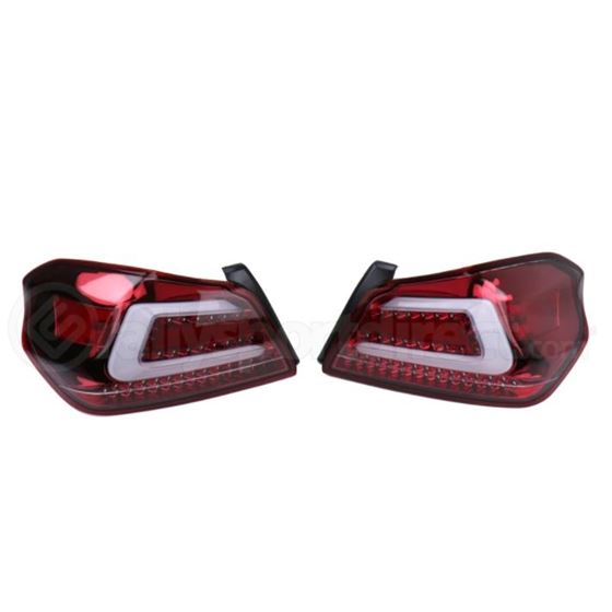 SUBISPEED USDM TR STYLE SEQUENTIAL TAIL LIGHT CBW (TR STYLE, CLEAR LENS, RED REFLECTOR) SUBARU WRX/