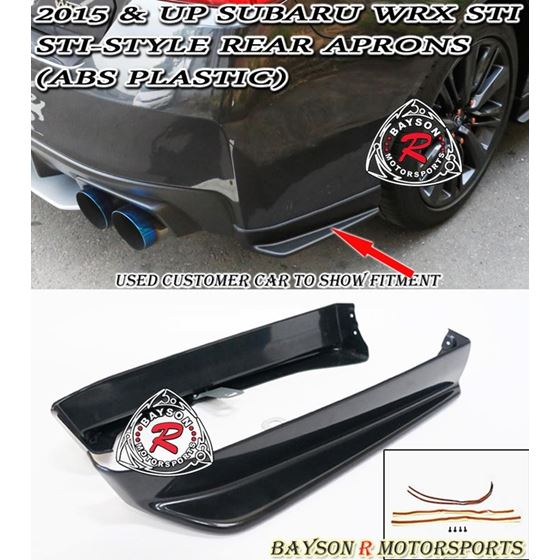 15-20,SUBARU,WRX,STI,STYLE,REAR,BUMPER,APRON,LIPS,ABS,PLASTIC