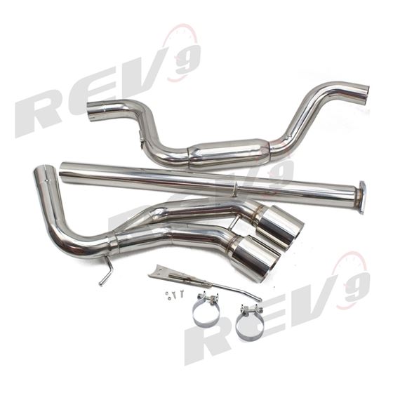 Ford Focus ST 2013+ 2.0T Ecoboost FlowMaxx Stainless Steel Catback Muffler Delete Exhaust Kit, 3" Pi