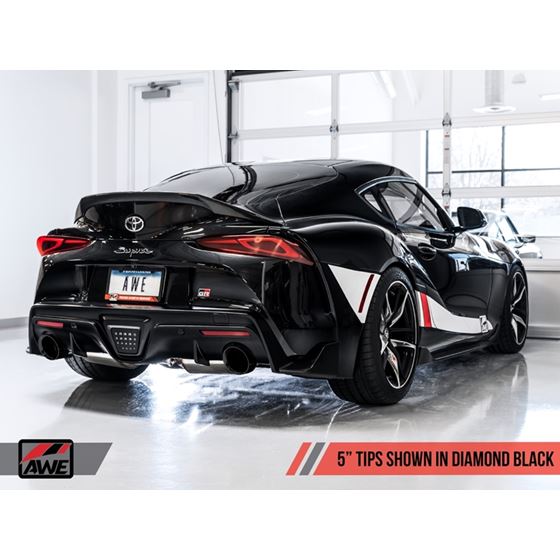 AWE,2020,Toyota,Supra,A90,Track,Edition,Exhaust,5in,Diamond,Black,Tips