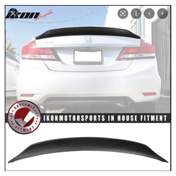 IKONMOTORSPORT DUCKBILL V2 STYLE FRONT LIP HONDA CIVIC SEDAN 13-1511