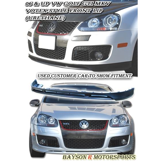 05-10 VW Golf MK5 GTI Jetta V-Style Front Bumper Lip Spoiler Urethane