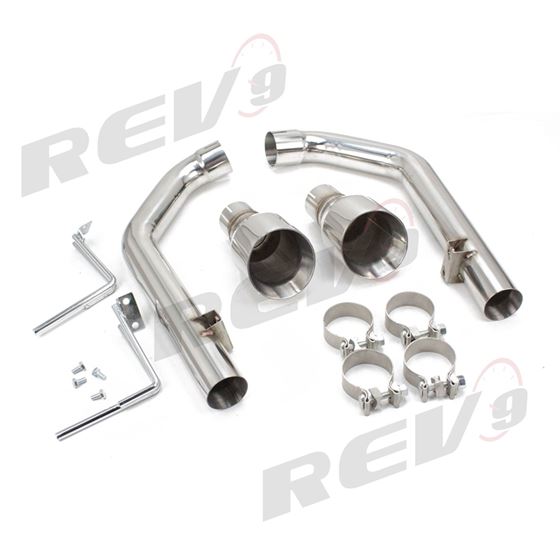 Ford Mustang GT 2015+UP FlowMaxx Stainless Axle-Back Exhaust Straight Pipe System