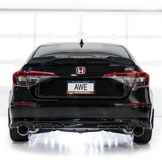 AWE,Track,Edition,Exhaust,for,FE1,Civic,Si,DE4,Acura,Integra,Dual,Chrome,Silver,Tips