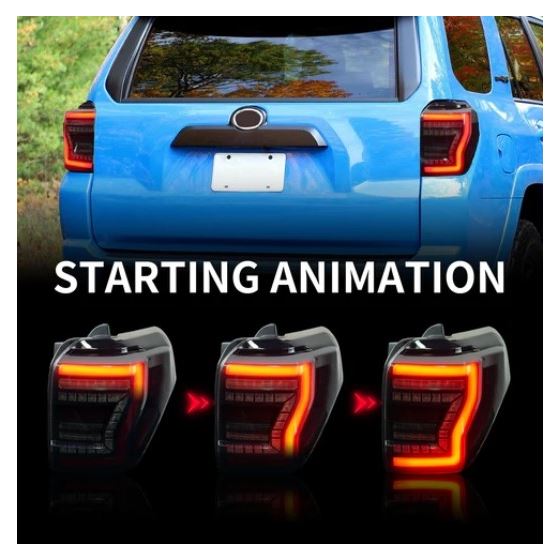 Archaic,Full,LED,Smoked,Red,Tail,Lights,Assembly,For,Toyota,4Runner,2014-2021